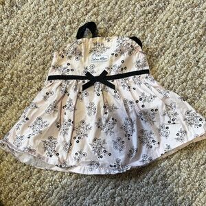 Calvin Klein Collection Pink Floral Kids Dress with Black Bow